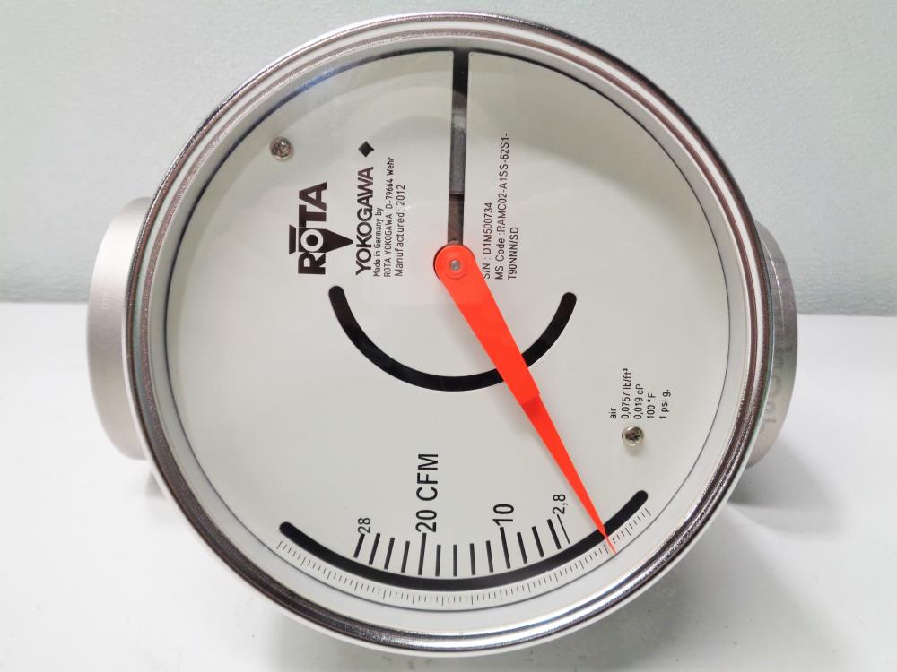 Rota Yokogawa 1" 150# Stainless Rotameter RAMC02-A1SS-62S1-T90NNN/SD